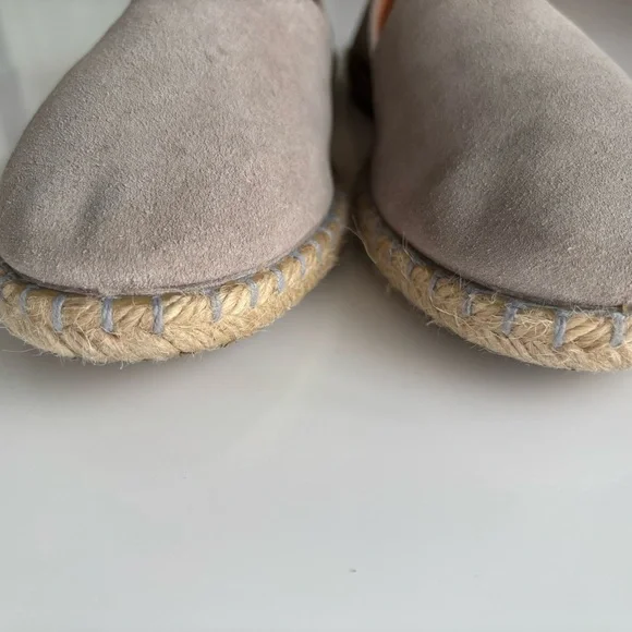 Verbenas Carmen Serraje Piedra Suede Espadrille Flat Shoes Size 41/ US 10.5/11 - Picture 15 of 16